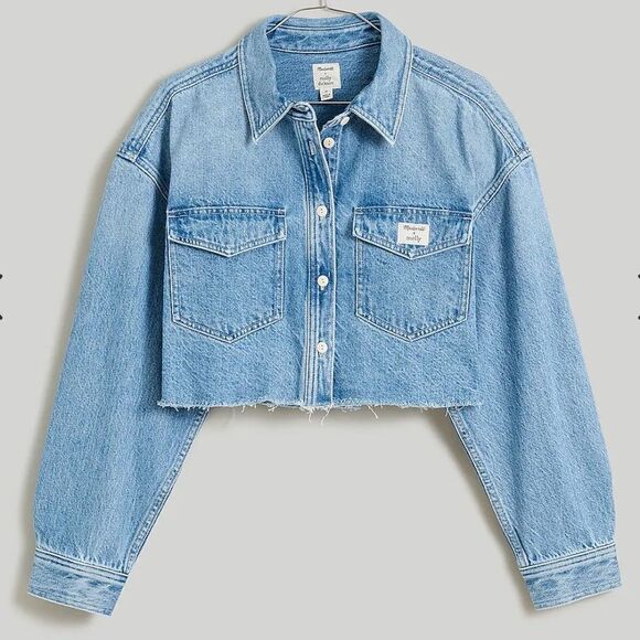 Madewell Jackets & Blazers - Madewell x Molly Dickson Denim Oversized Crop Shirt
